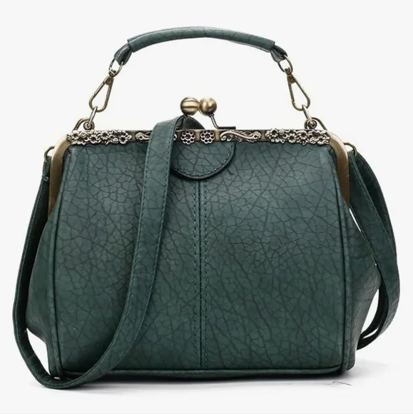 ROUROU Retro Hollow Handbag for Women Leather Shoulder Bag Evening Clutch Bag - Picture 1 of 16